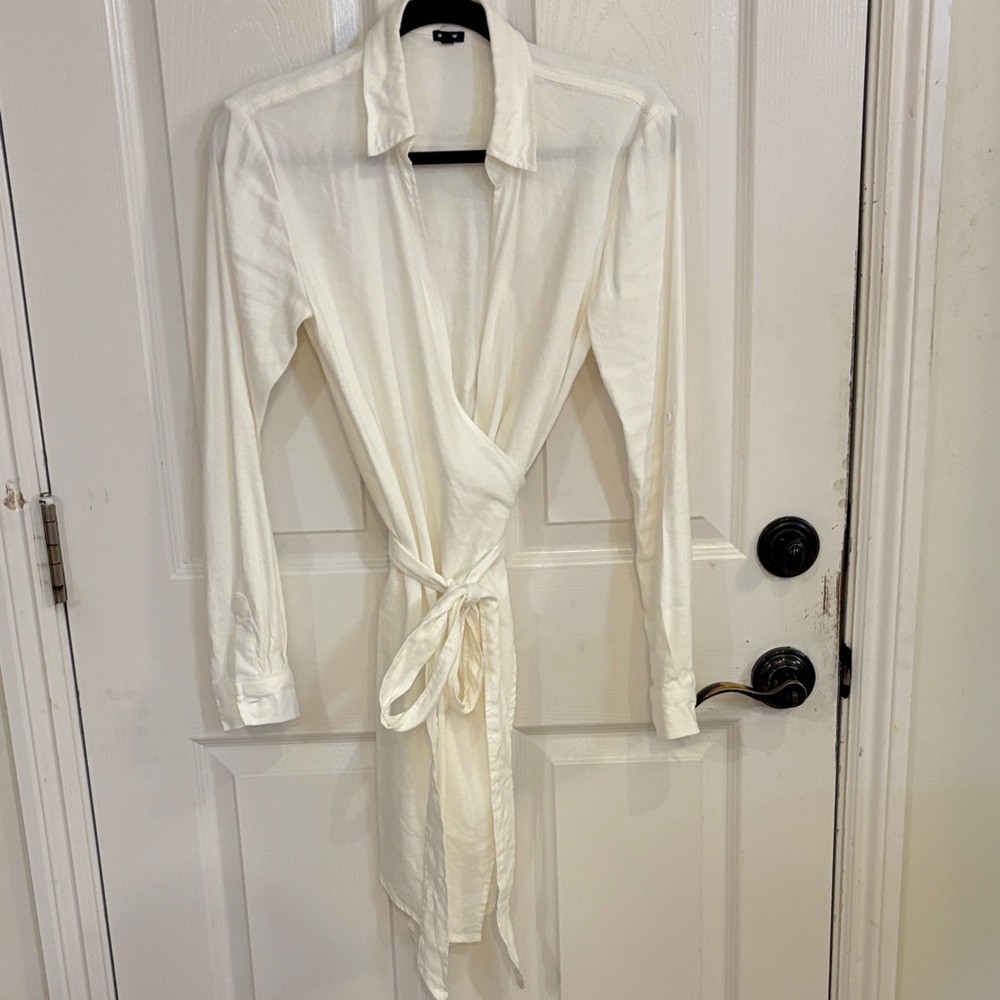 Monrow Cream Midi Dress